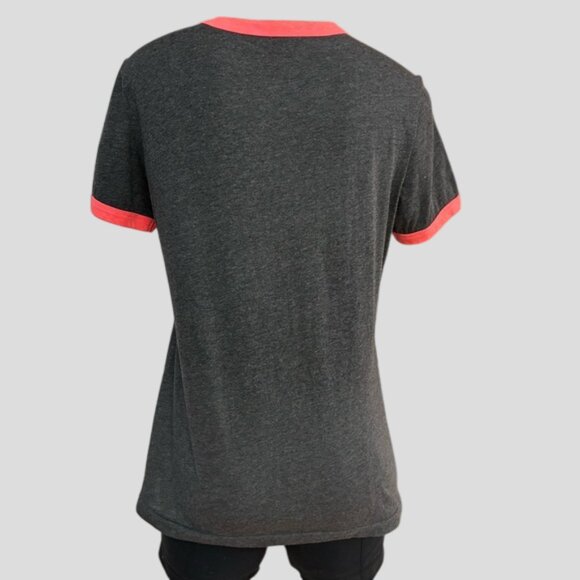 Fox Racing "Moto Is Life" Dark Grey & Coral T-Shirt Size Medium - Picture 2 of 8